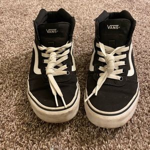 Black and white Vans